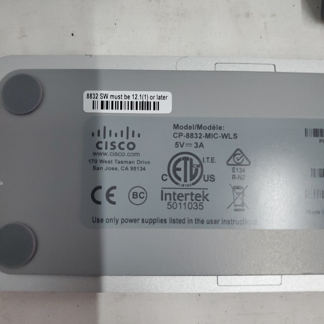 Cisco CP-8832-MIC-WLS Wireless Microphone Charging Base Only w/ Charger Silver