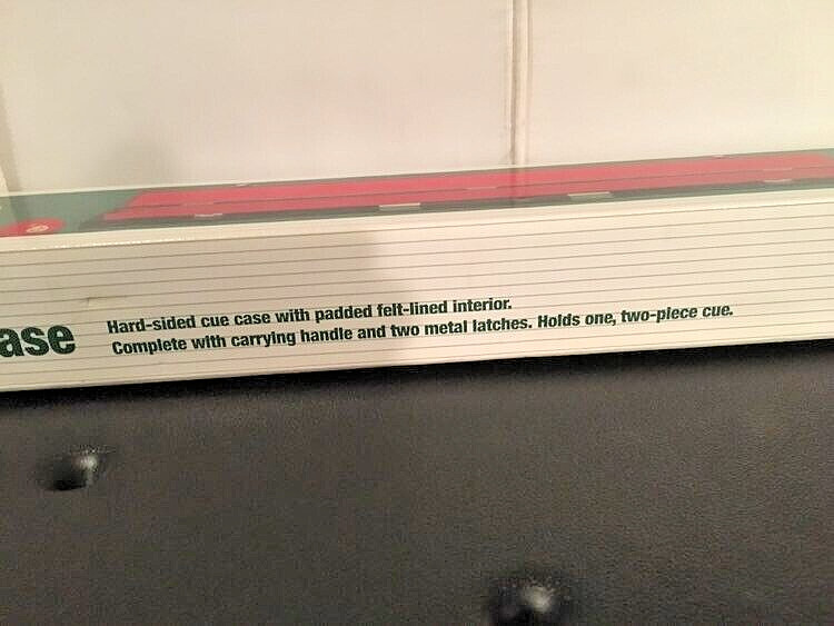 Deluxe Hard-Sided Pool Cue Case, Accommodates 1 Butt and 1 Shaft~Brand New~Nice!