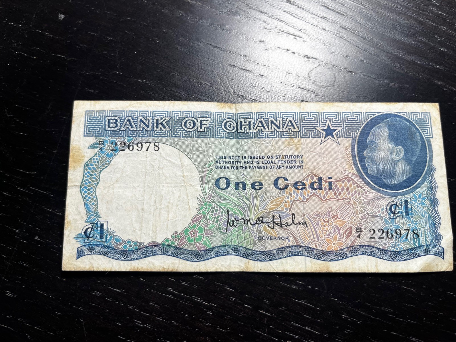 GHANA Banknote: One Cedi 1965, P-5