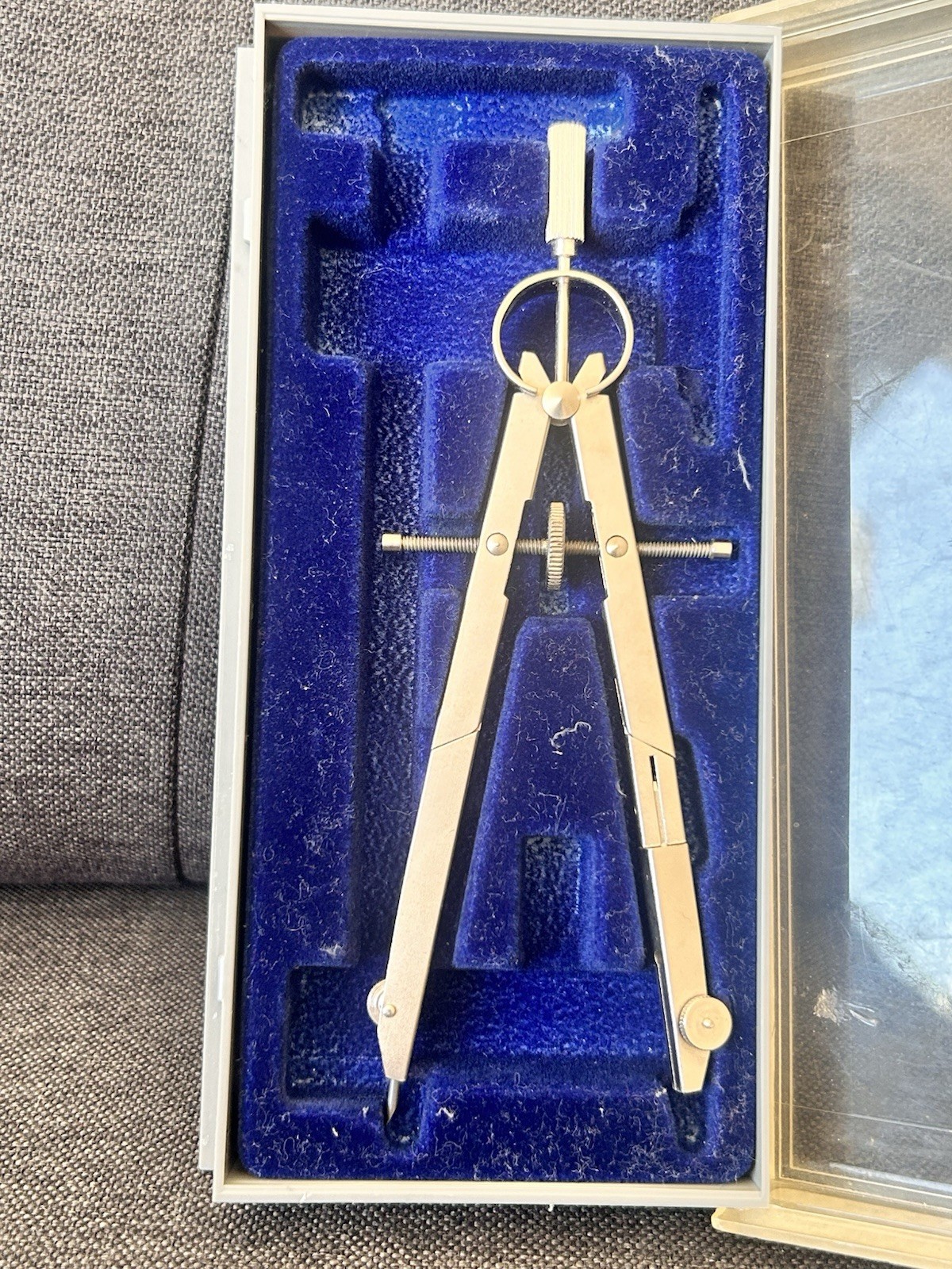 Ecobra 3741 Master Bow Compass Set Nickel Plated Drafting Tool Germany(c2)