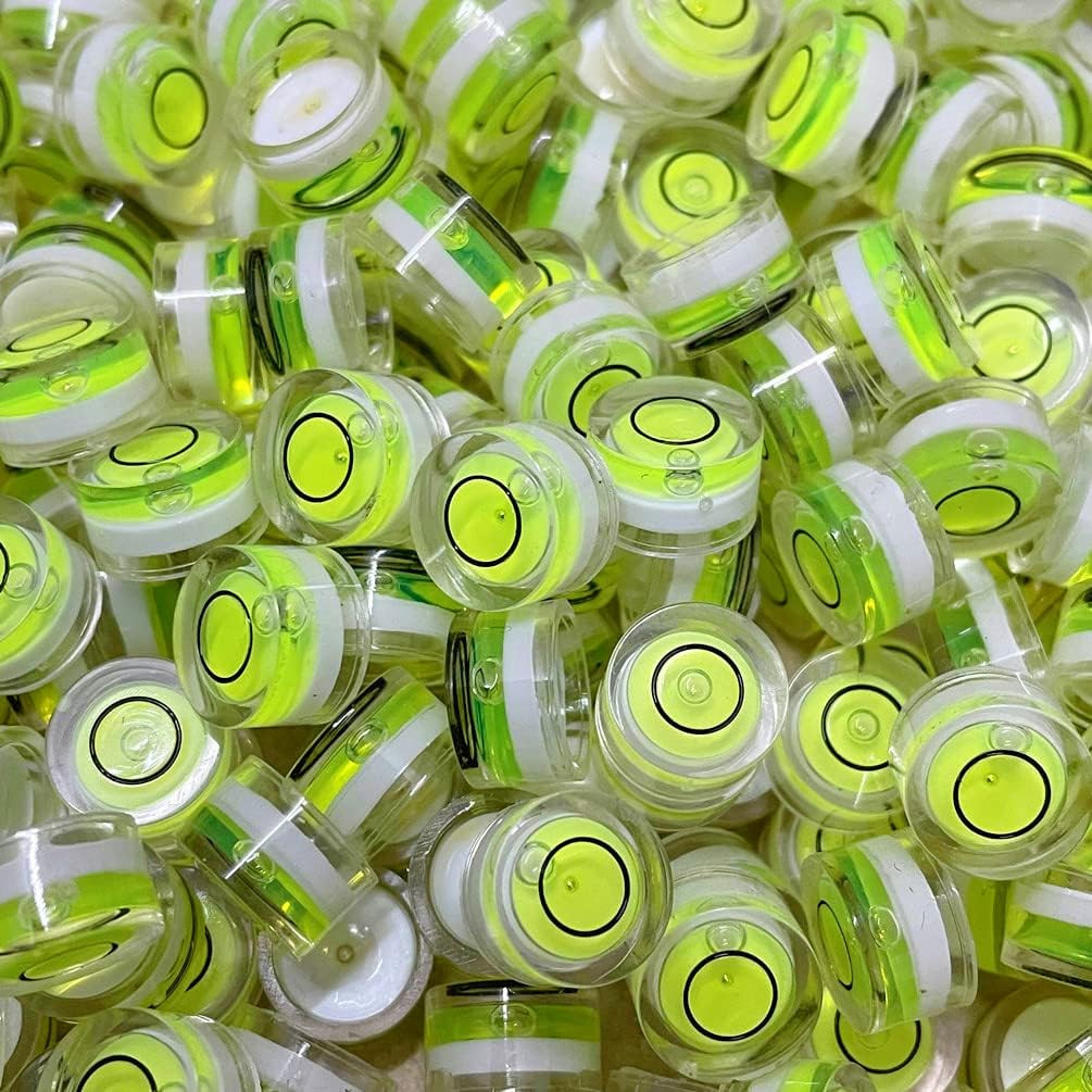 10Pcs Small Circular Bubble Level 10X6Mm Mini round Bullseye Spirit Levels Measu