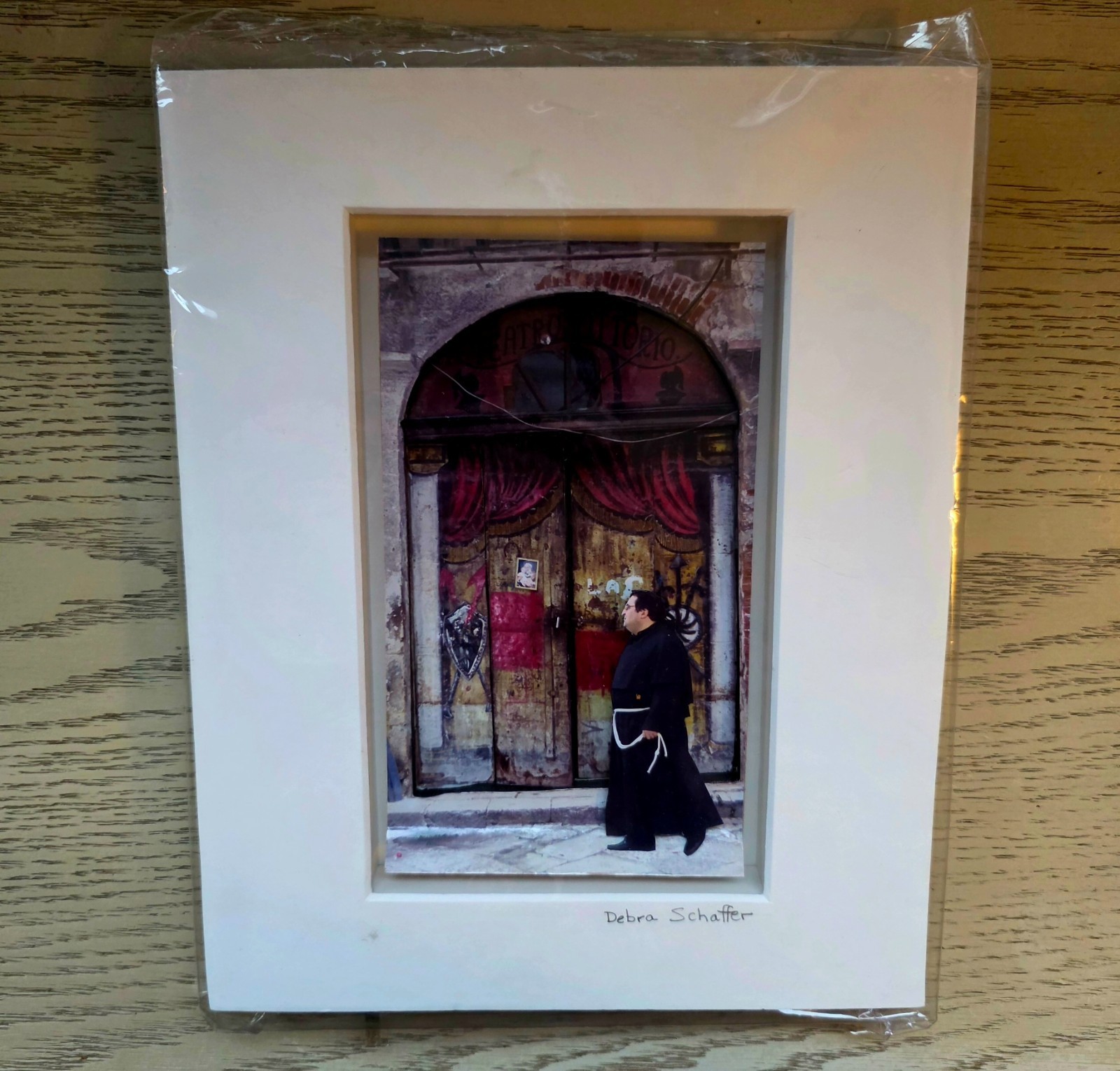 Debra Schaffer Mixed Media Photo Collage 3D "Teatro Vittori SIGNED/FRAMED/SEALED