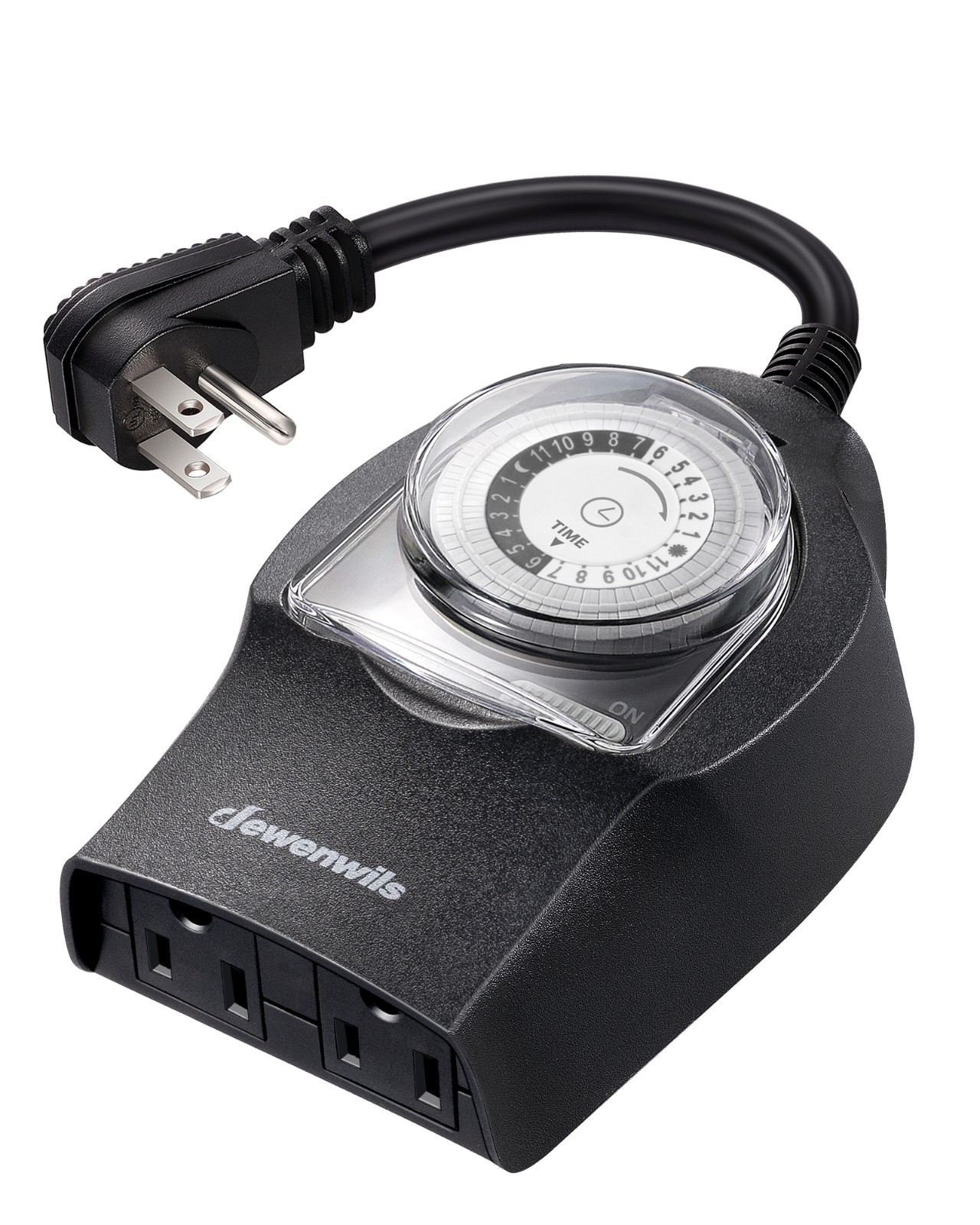 DEWENWILS Heavy Duty Plug in Timer 15A 1/2HP Outdoor Waterproof UL Listed