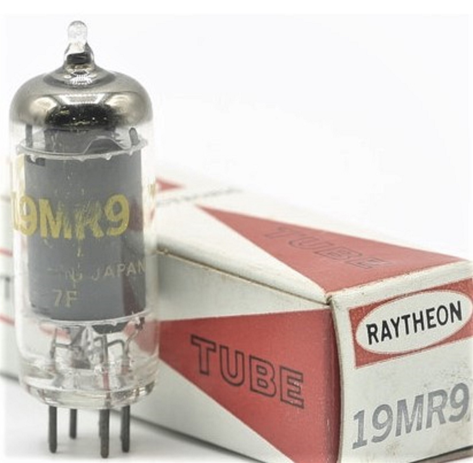 19MR9 TUBE RAYTHEON NIB TESTED & BOXED VINTAGE COMMERCIAL SURPLUS