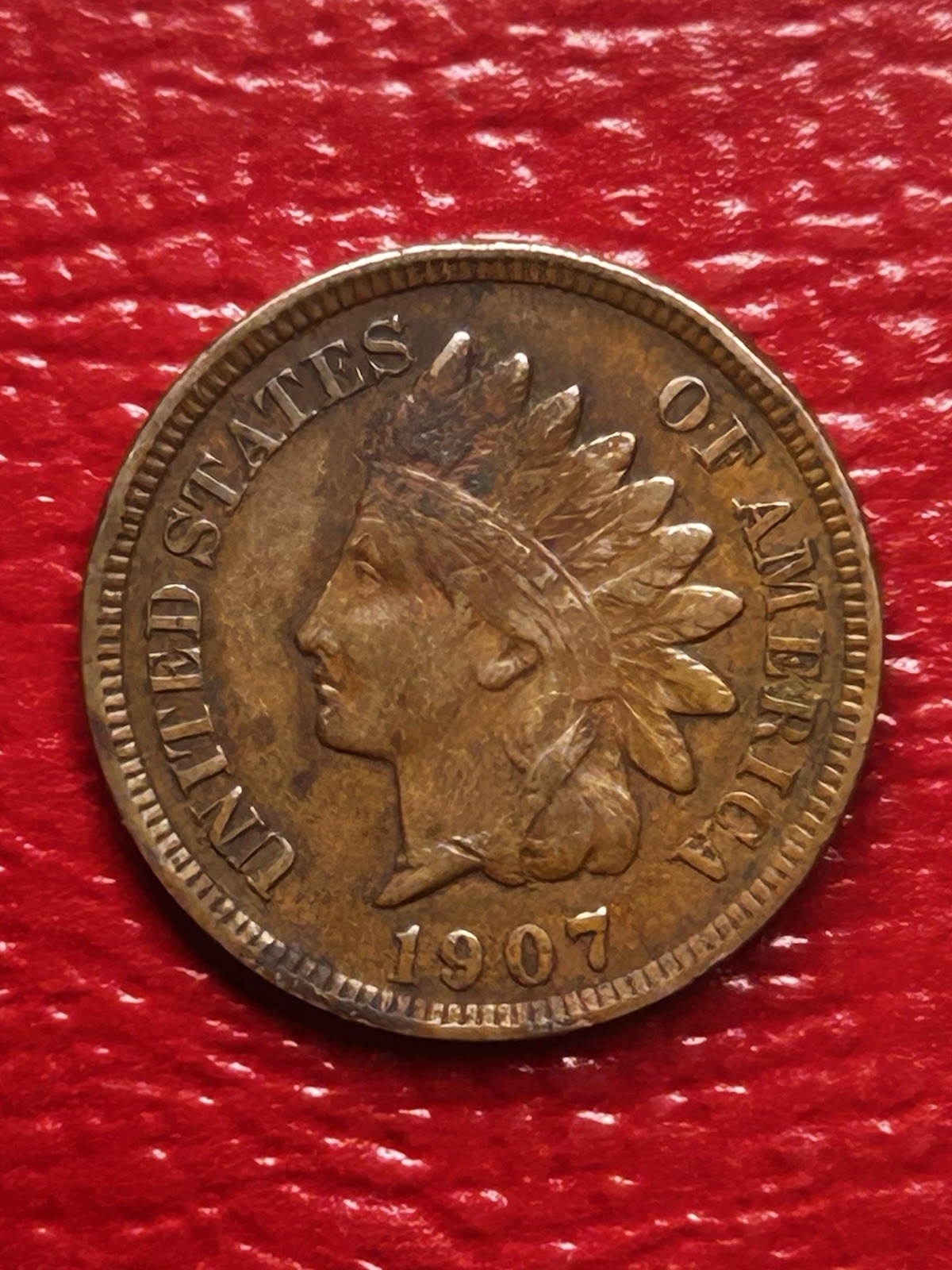 1907 Indian Head Cent Very/Extremely Fine Condition Exact Coin Imaged #N16