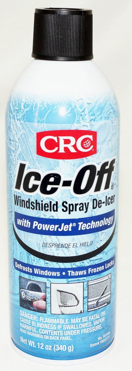 CRC 05346 Ice-Off Windshield Spray De-Icer 12 Oz Melts Ice Snow Frost on Contact