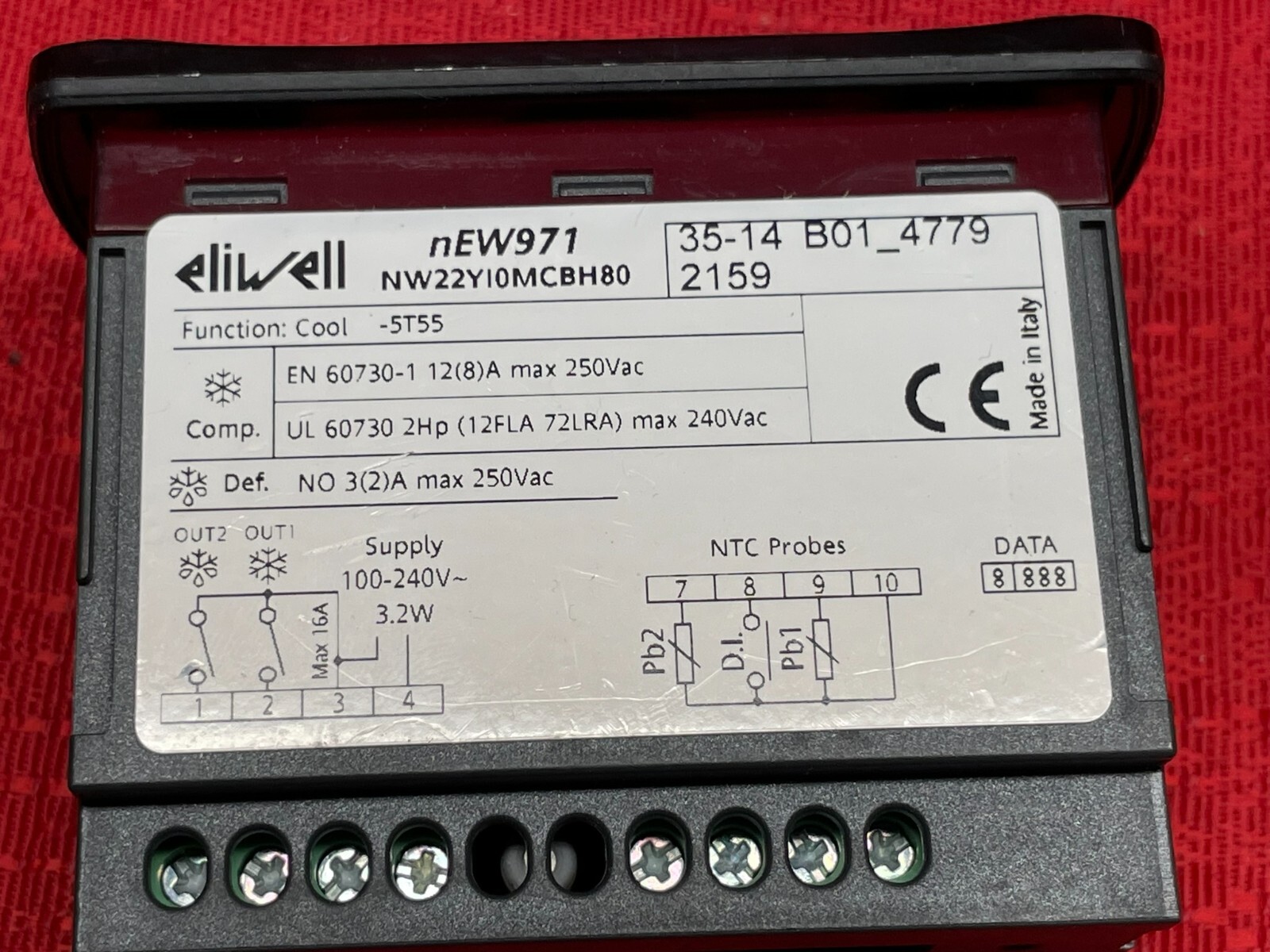 Eliwell nEW971 Temperature Control Module NW22YI0MCBH80