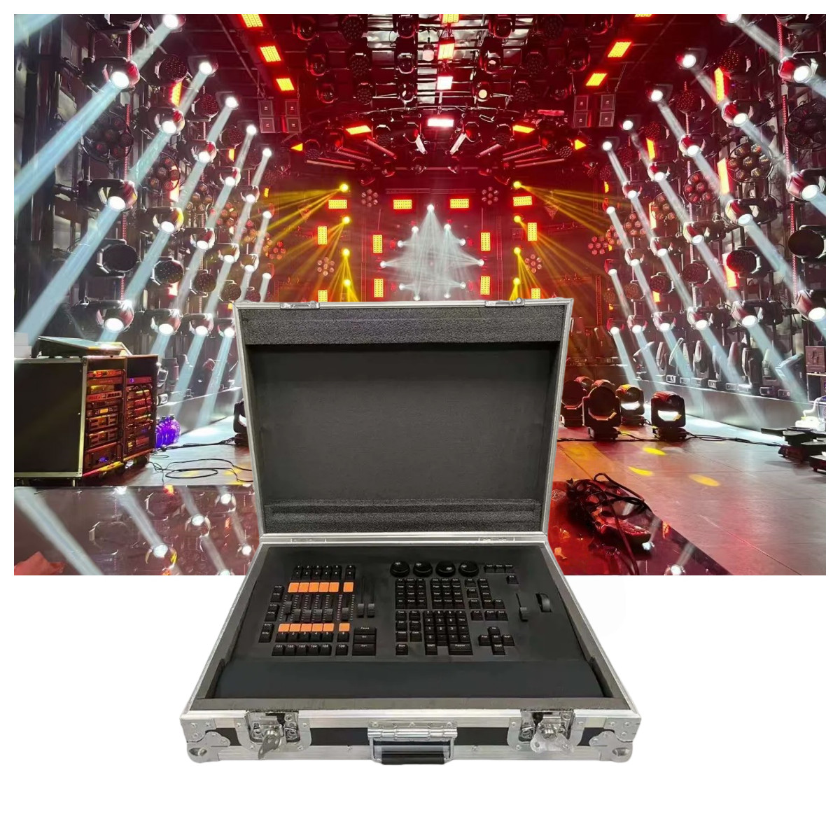 US new show stage command wing controller onpc command dmx512 console+road case