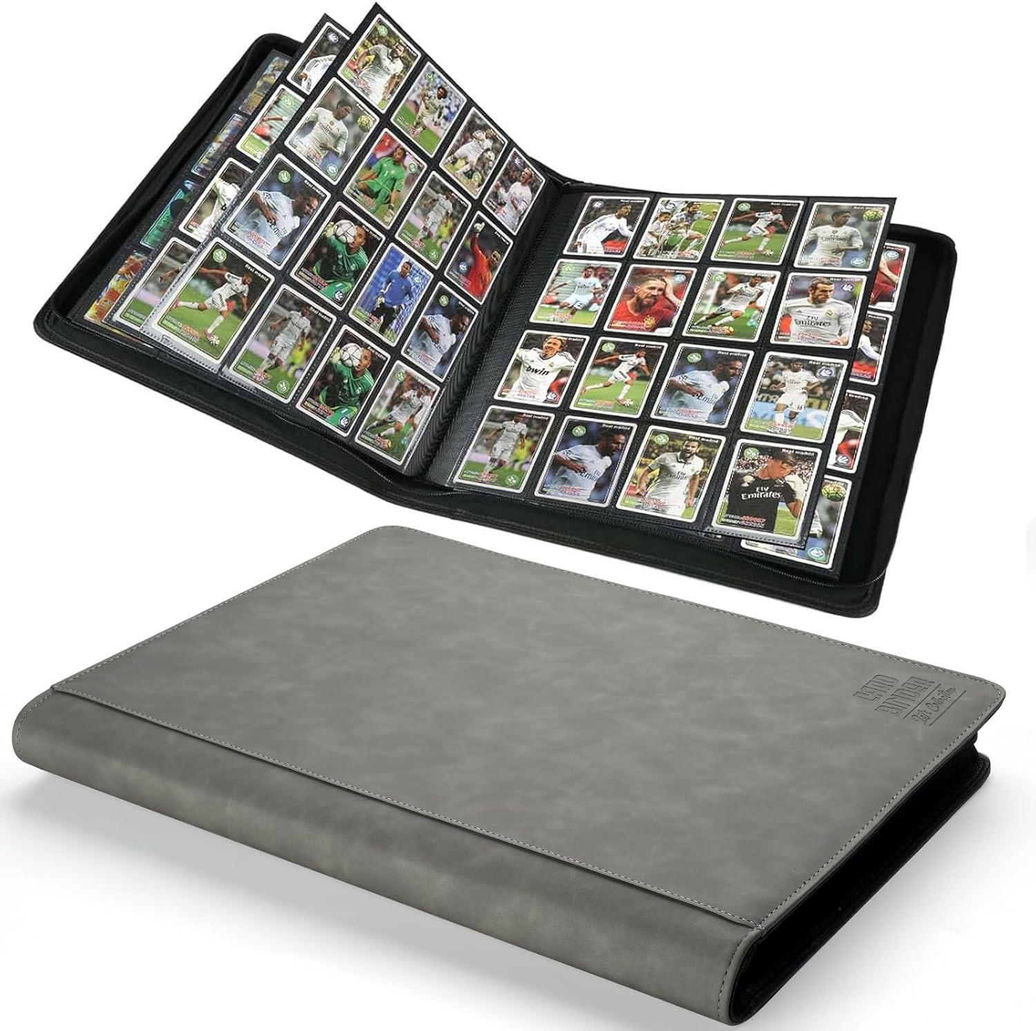 Premium Ringless Trading Card Binder - 1024 Capacity, 16 Side-Loading Pockets pe