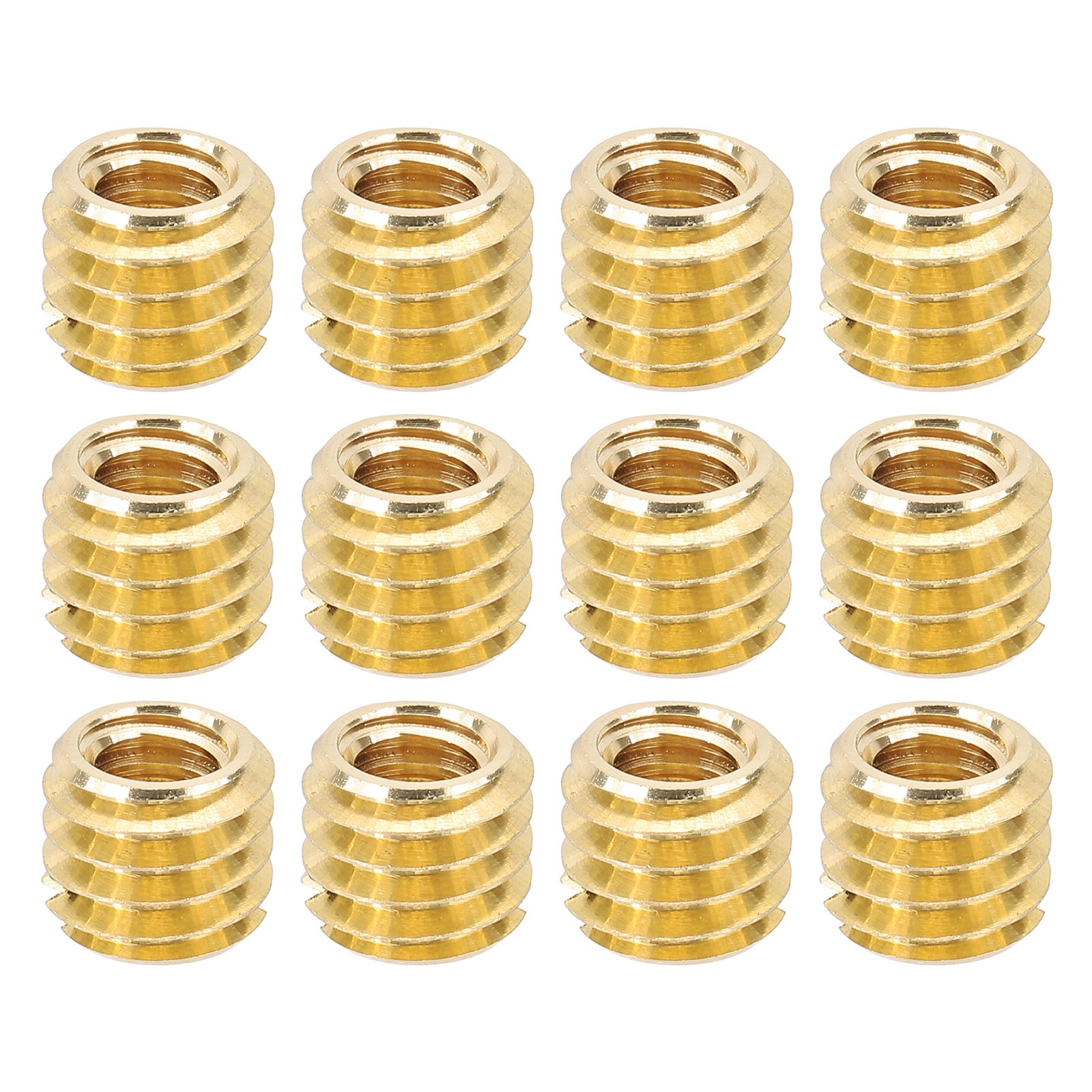 12Pcs Female 1/4" to Male 3/8" Screw Adapter, Gold