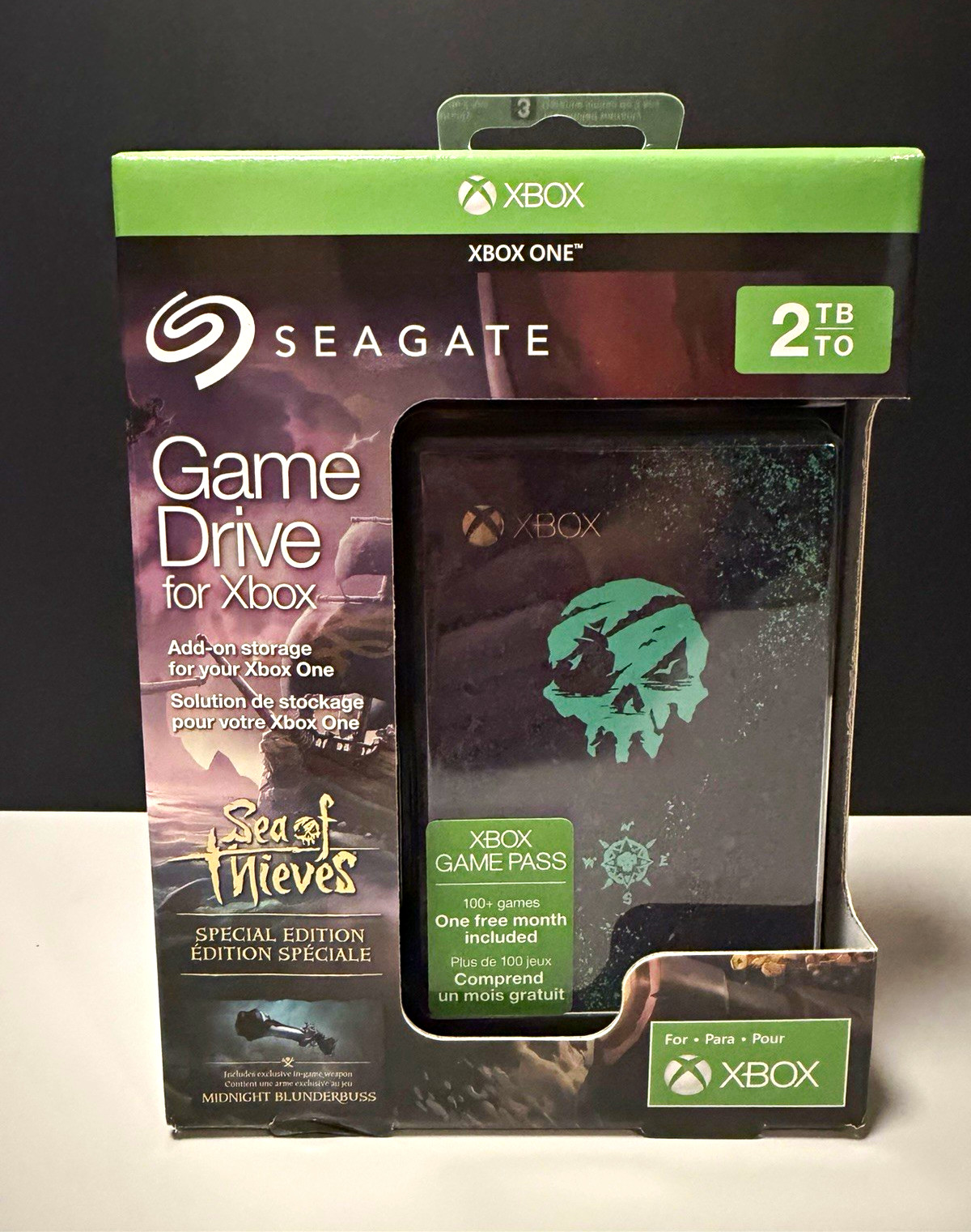 Seagate Game Drive for Xbox One 2TB USB External Hard Drive Sea of Thieves