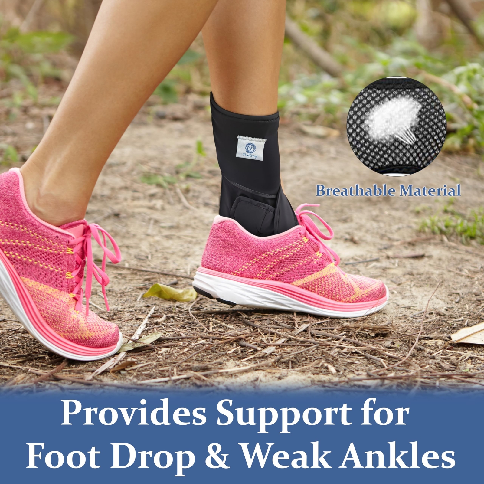 Foot Drop Brace - AFO Ankle Brace - Support for Walking and Sleeping, Soft Ni...