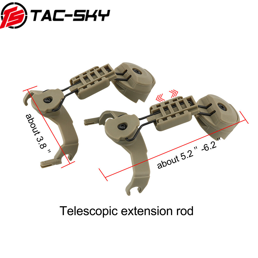 TS TAC-SKY Dual Use ARC Rail Helmet Adapter for Comtac Military Tactical Headset