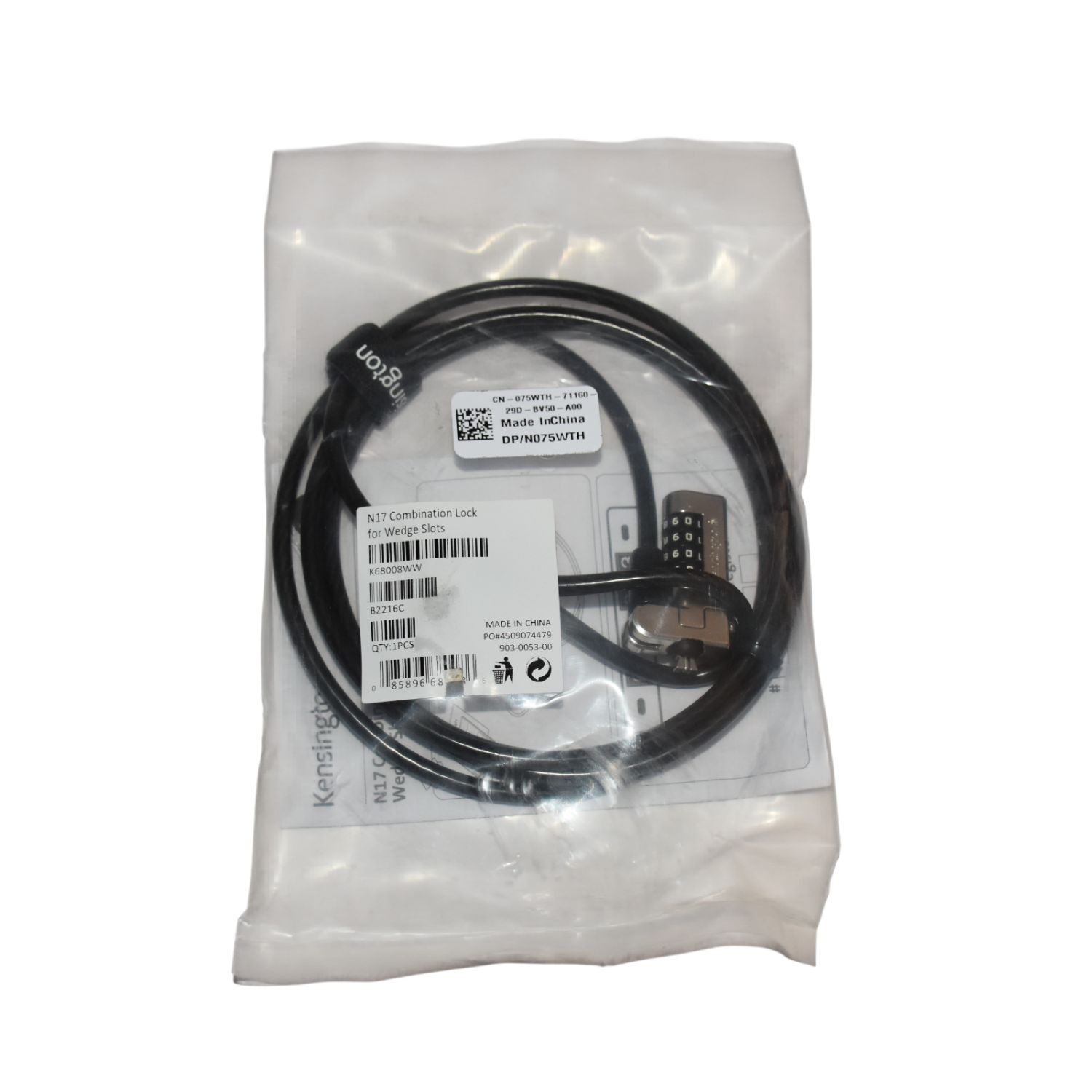Kensington Slim N17 K68008WW 4-Digit Combination Laptop Lock Cable for Dell