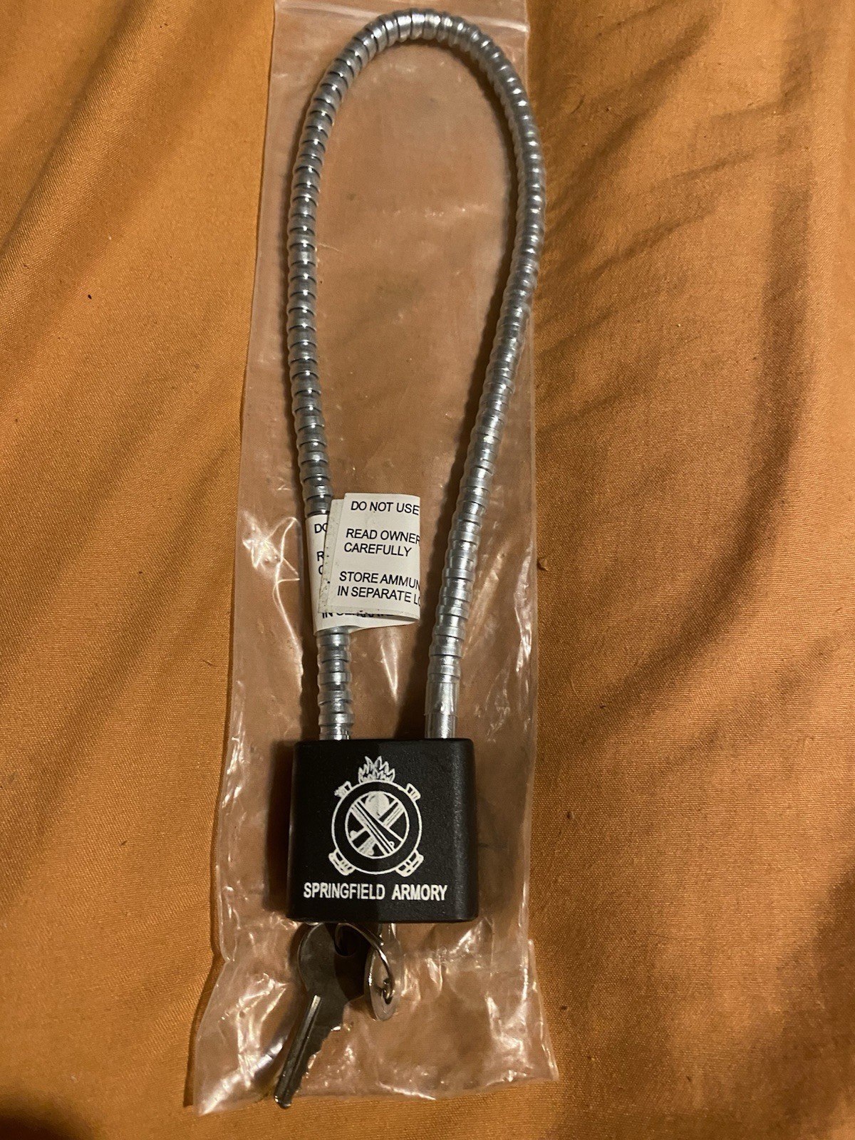 Springfield Armory Cable Gun Lock Steel Security Cable With 2- Keys