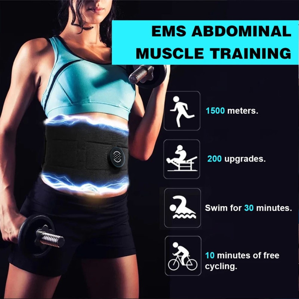 EMS Abdominal Muscle Toning Trainer ABS Stimulator Toner Fitness Binder Gym Belt