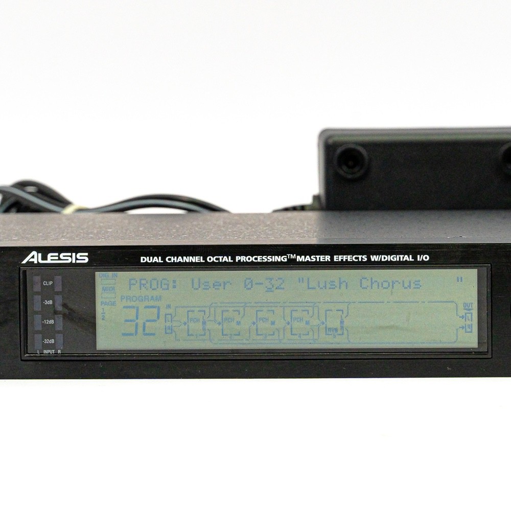 Alesis QuadraVerb 2 Q2 Multi-Effects Processor ADAT Rack Unit w/ Power Supply