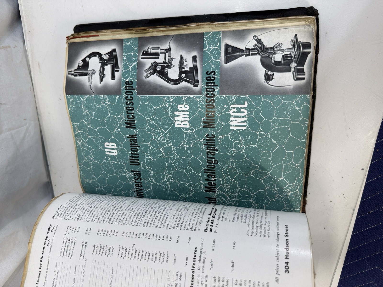 Vintage 1950s Leitz Microscope Binder Catalog Price Lists Ephemera Ernst Leitz