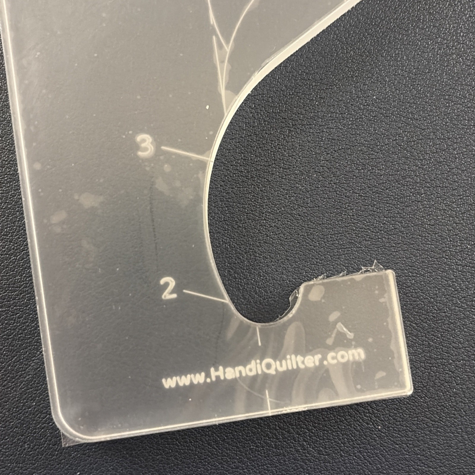 NEW HANDI QUILTER LUCITE TEMPLATE: CABLE DESIGN - LONG ARM MACHINE QUILTING TOOL