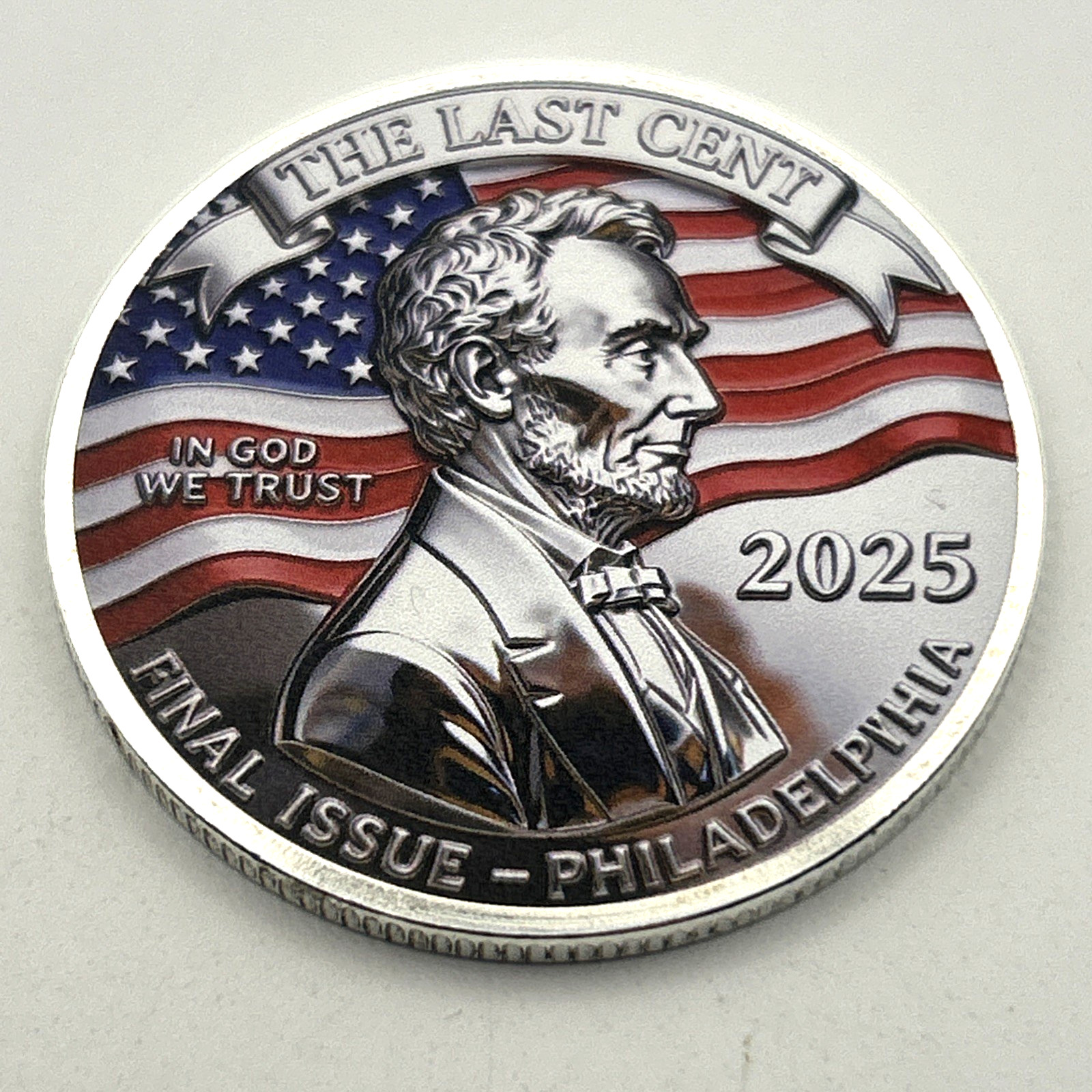 The Last Cent Tribute RIP 232 Years *Philadelphia Penny* (2D Flat) Coin Medal