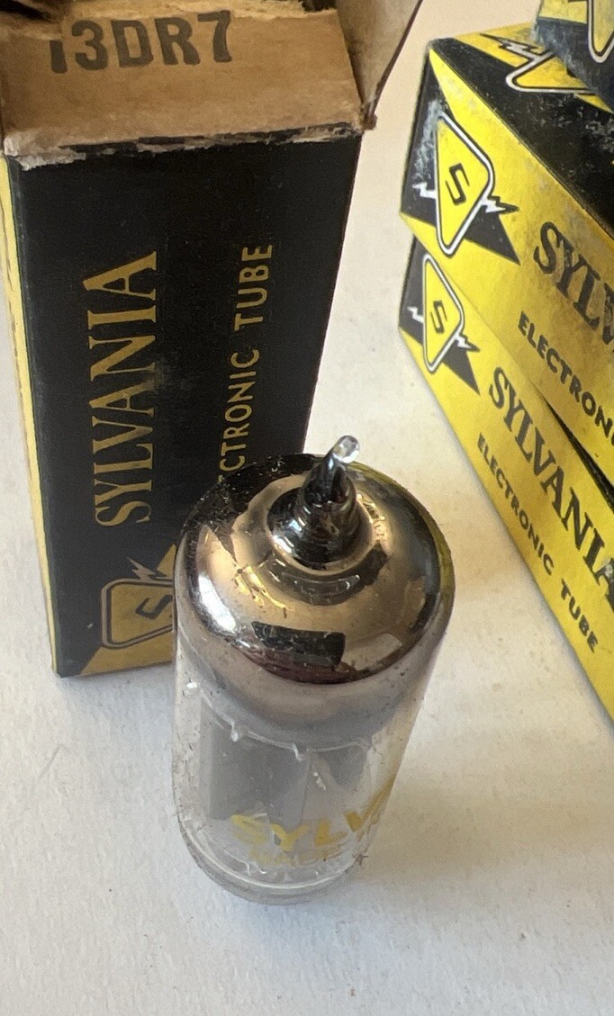 1- 13DR7 NOS Sylvania radio electron vintage amplifier vacuum tubes