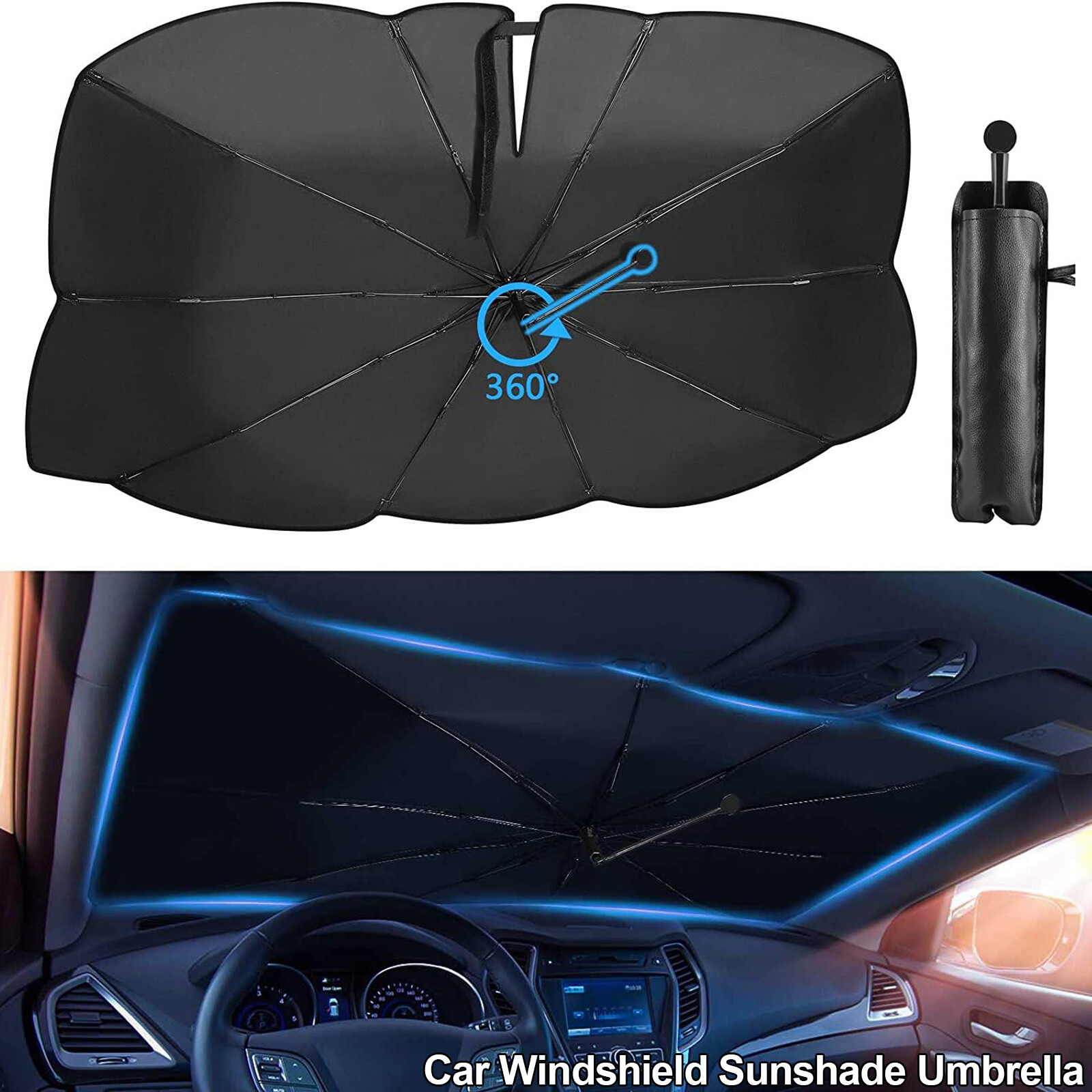 Universal Car Windshield Sun Shade Umbrella Foldable Front Window Sunshade Cover