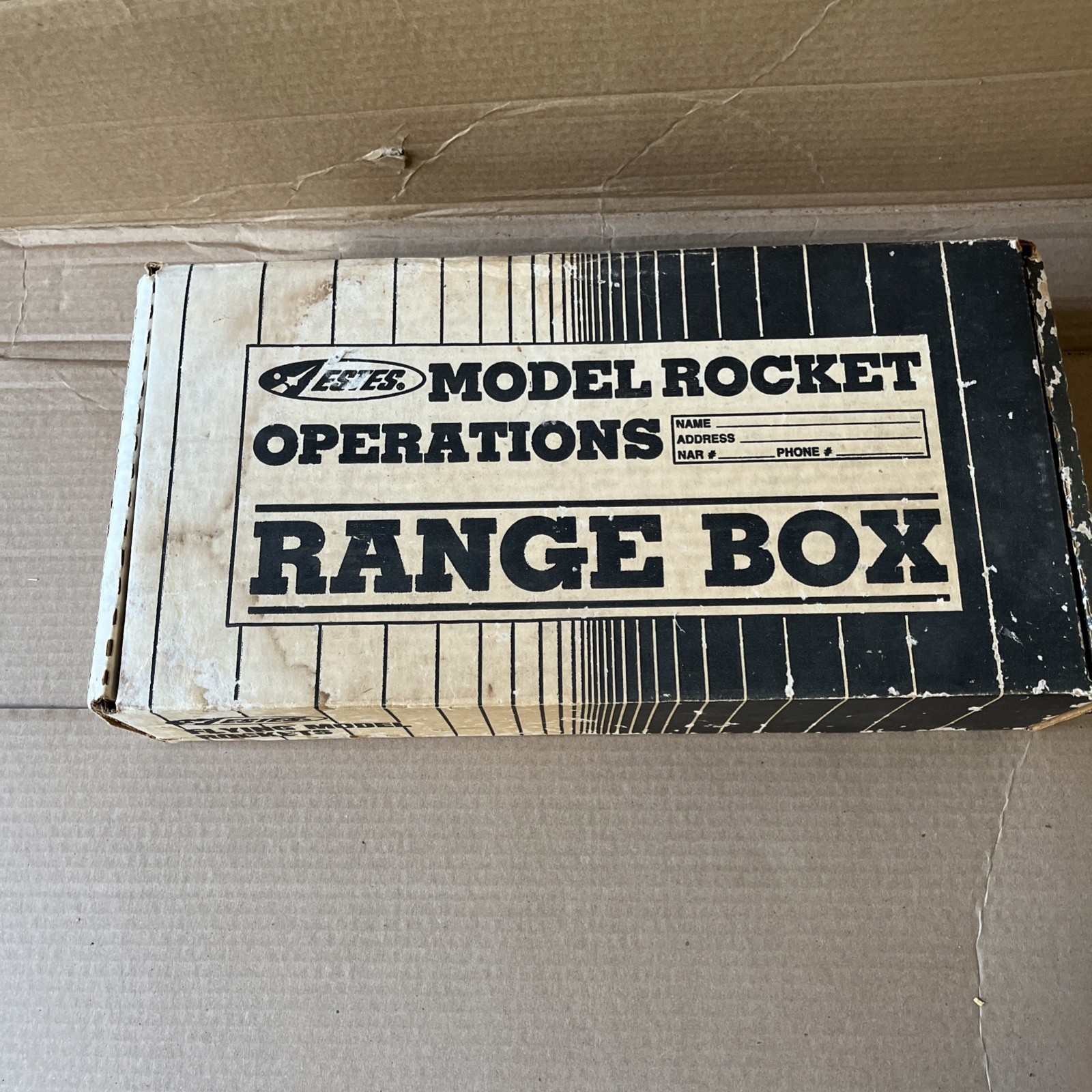 Vintage Estes Model Rocket Starter Set Operations Range Box