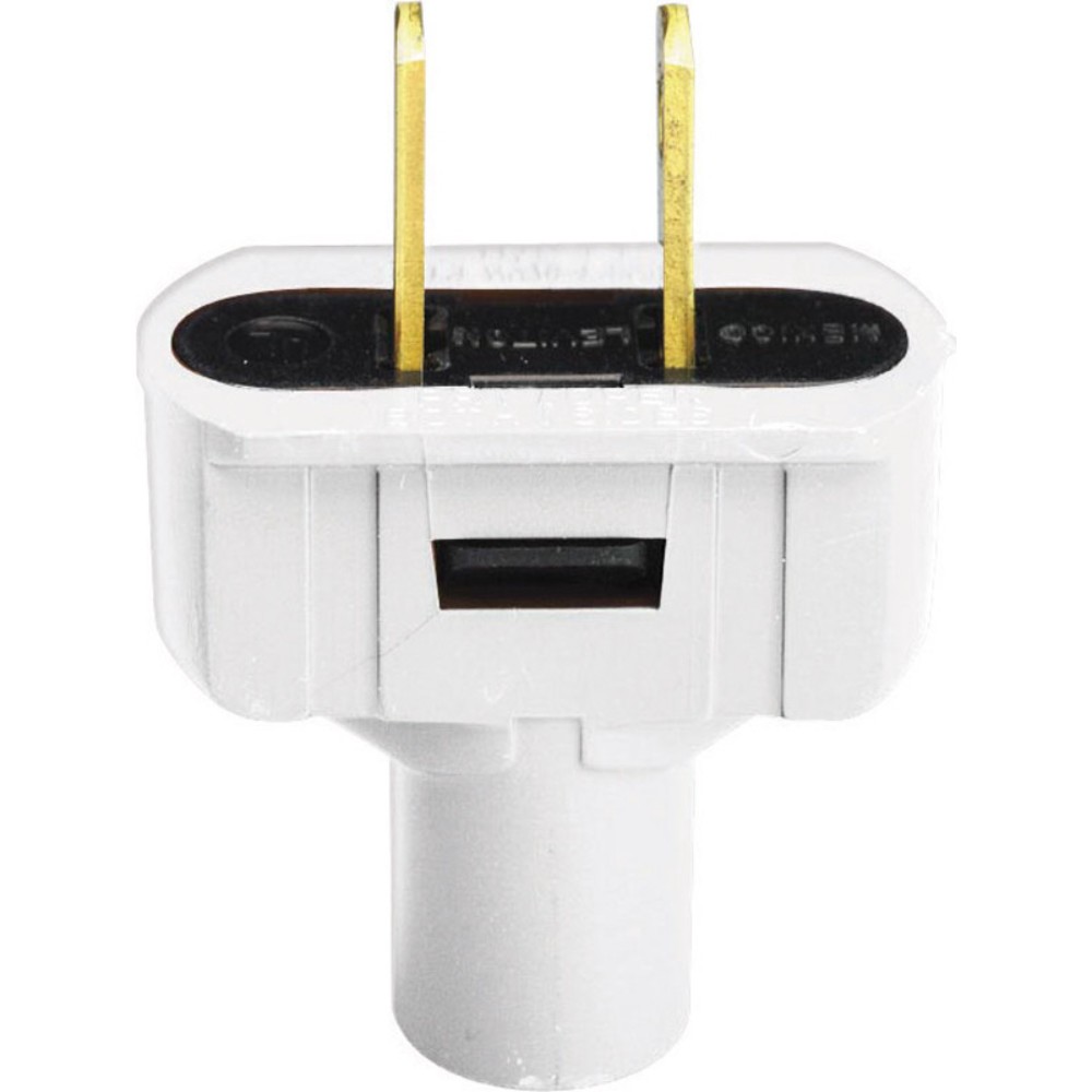 Leviton 48643-00W 15A White Non-Polarized Vinyl Plug (Pack of 25)