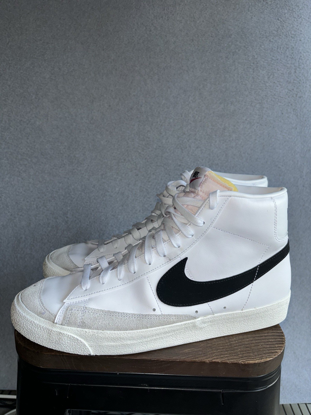 Nike Men's Blazer Mid 77 Vintage Size 14 White Black |BQ6806-100|
