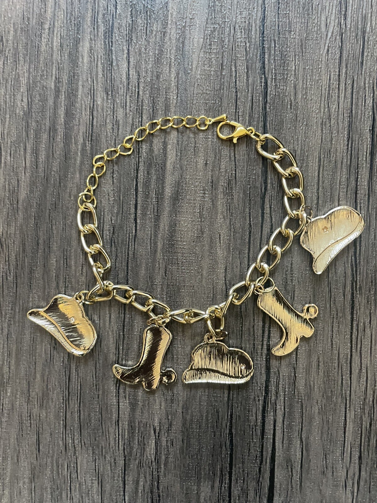 Handmade Pink Western Charm Bracelet