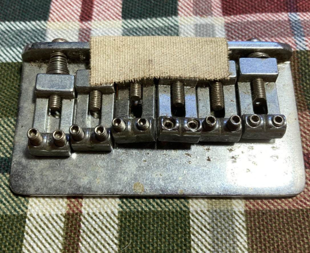 Vintage 1960s 1970s Japan Hardtail Stratocaster Guitar Bridge, Tokai?