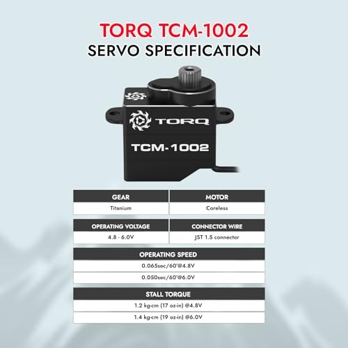 TORQ 9g Mini-Z-Car Micro Programmable RC Servo - High Speed Titanium Gear