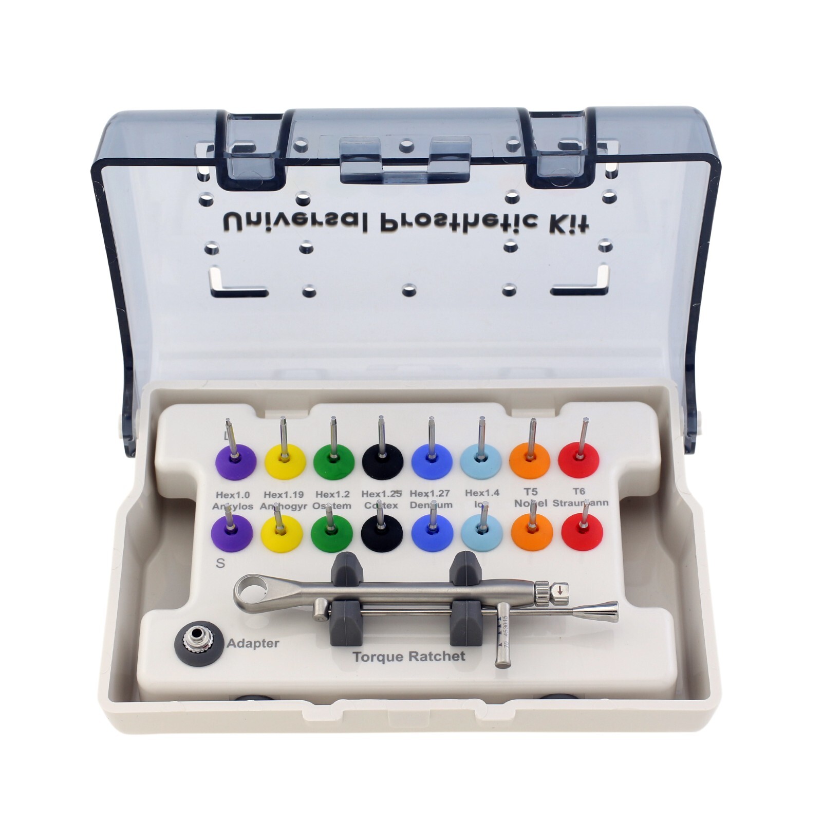 Universal Implant Prothetic Kit Latch Screwdrivers Manual Torque Wrench Adapter