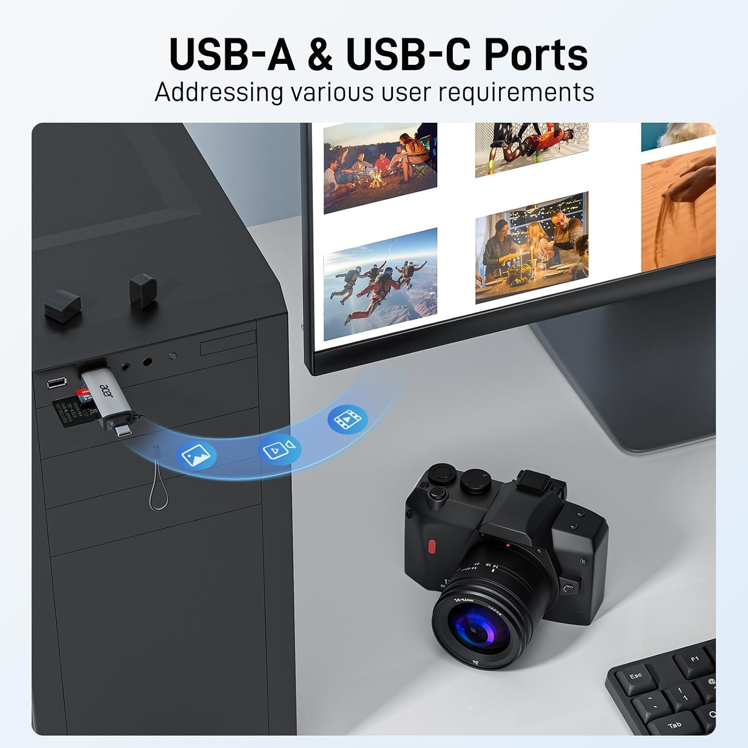 SD Card Reader USB C, Type C to Micro SD Card Adapter Memory Card Reader