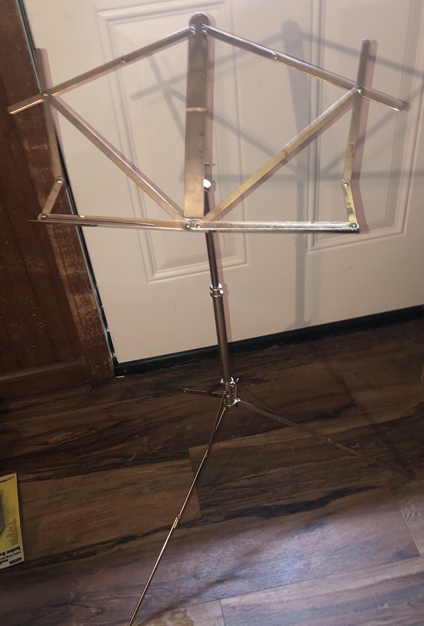 The Hamilton Lone Star Music Stand Adjustable Music Stand Vintage W/ Carry Case