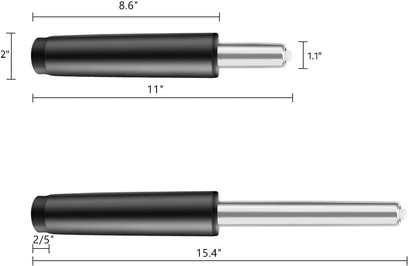 Universal Gas Lift Cylinder for Office Chairs - Smooth & Noiseless 360° Motion