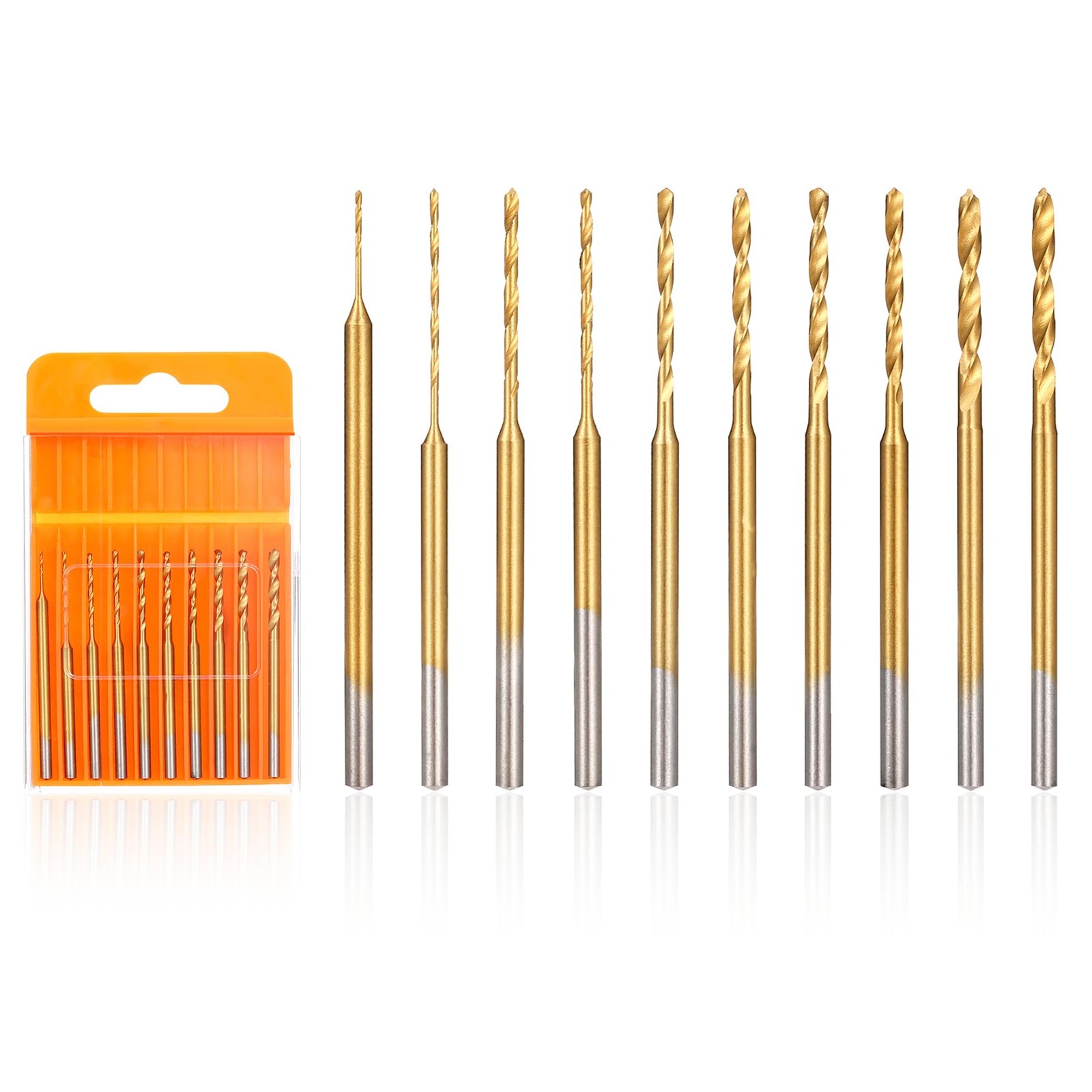 Uolor Mini Twist Drill Bit Set, 10Pcs Micro Engraving Drill Bits, 0.6mm-2.2mm...