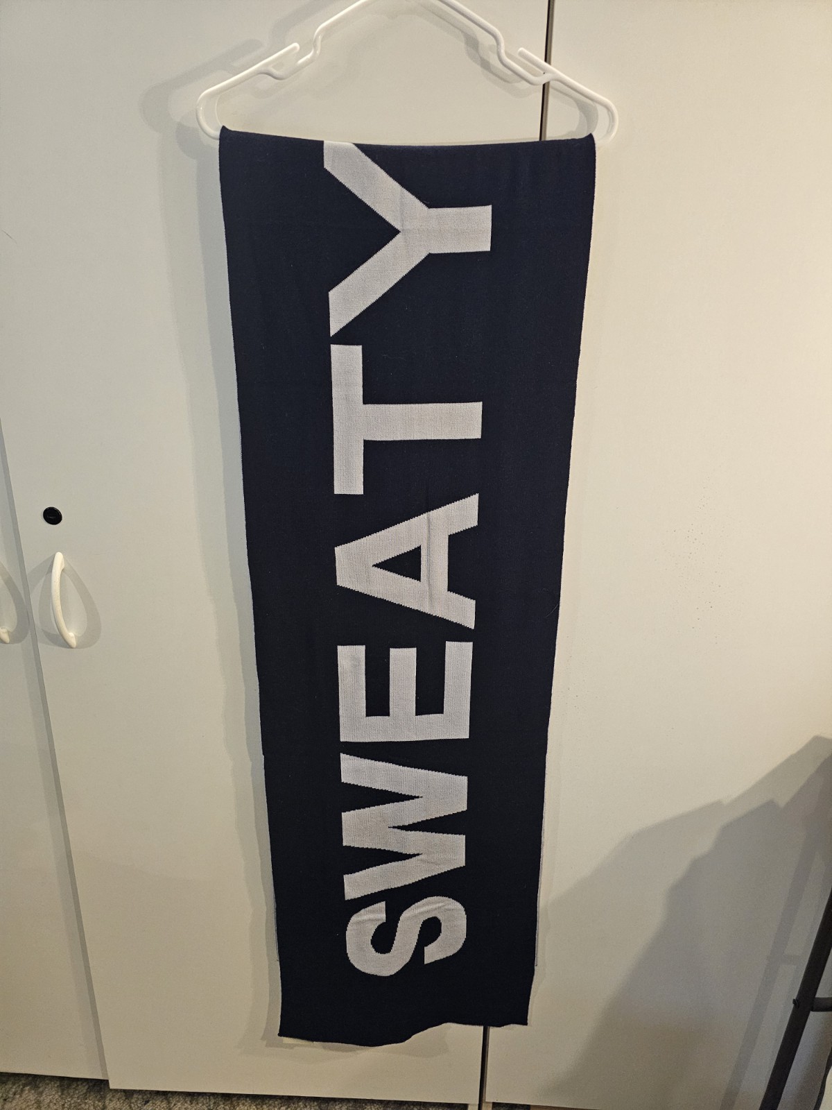 Sweaty Betty Womans Wool Blue Jacauard Scarf New With Tag