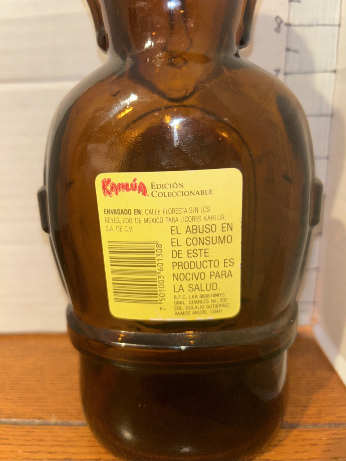 KAHLUA BOTTLE AZTEC HERITAGE EDITION DISCONTINUED MADE IN MEXICO -Empty