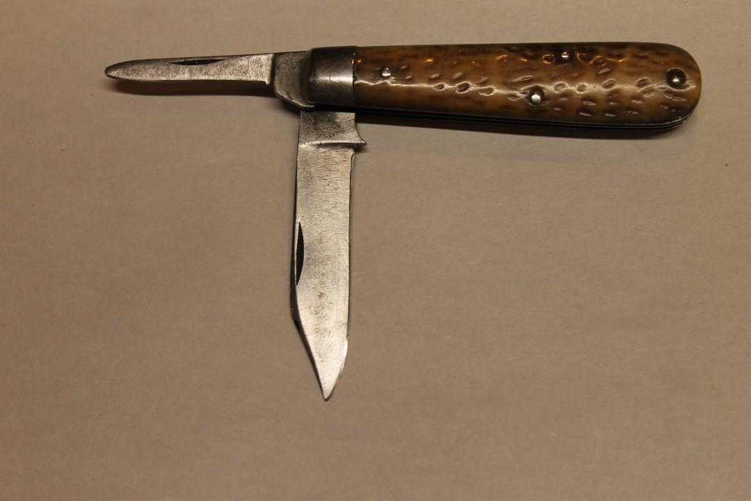 Shapleigh Hardware Co Diamond Edge Folding Pocket Knife Jigged Handle #98