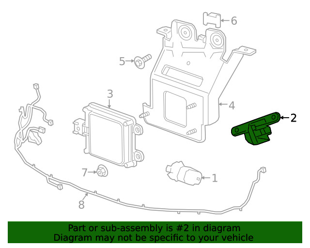 Genuine GM Front View Driver Information Camera 84721332