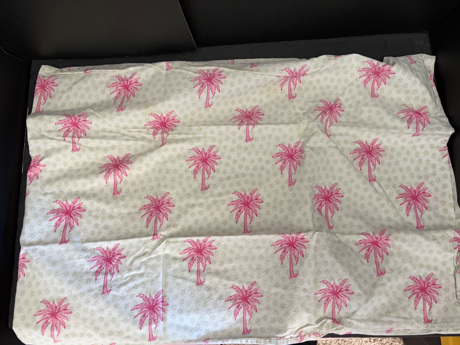 Pottery Barn Kids Tropical Palm Tree Standard PILLOWCASE Cotton Bed Hawaiian PrO