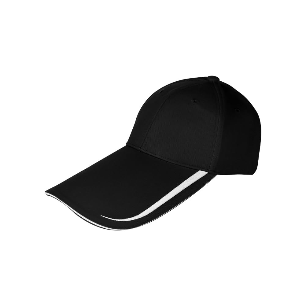Extra Long Bill Baseball Cap UPF 50+ 5.5'' Brim Fishing One Size, Black