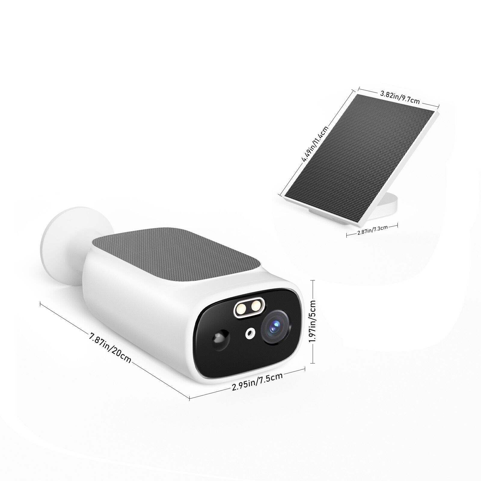 2K Solar Battery Powered Wireless WiFi Outdoor Home Security Camera