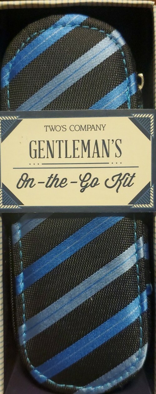 Gentleman's On-The-Go Kit Gift Mens Shoe Brush, Horn, Nail Clipper, Collar Stays
