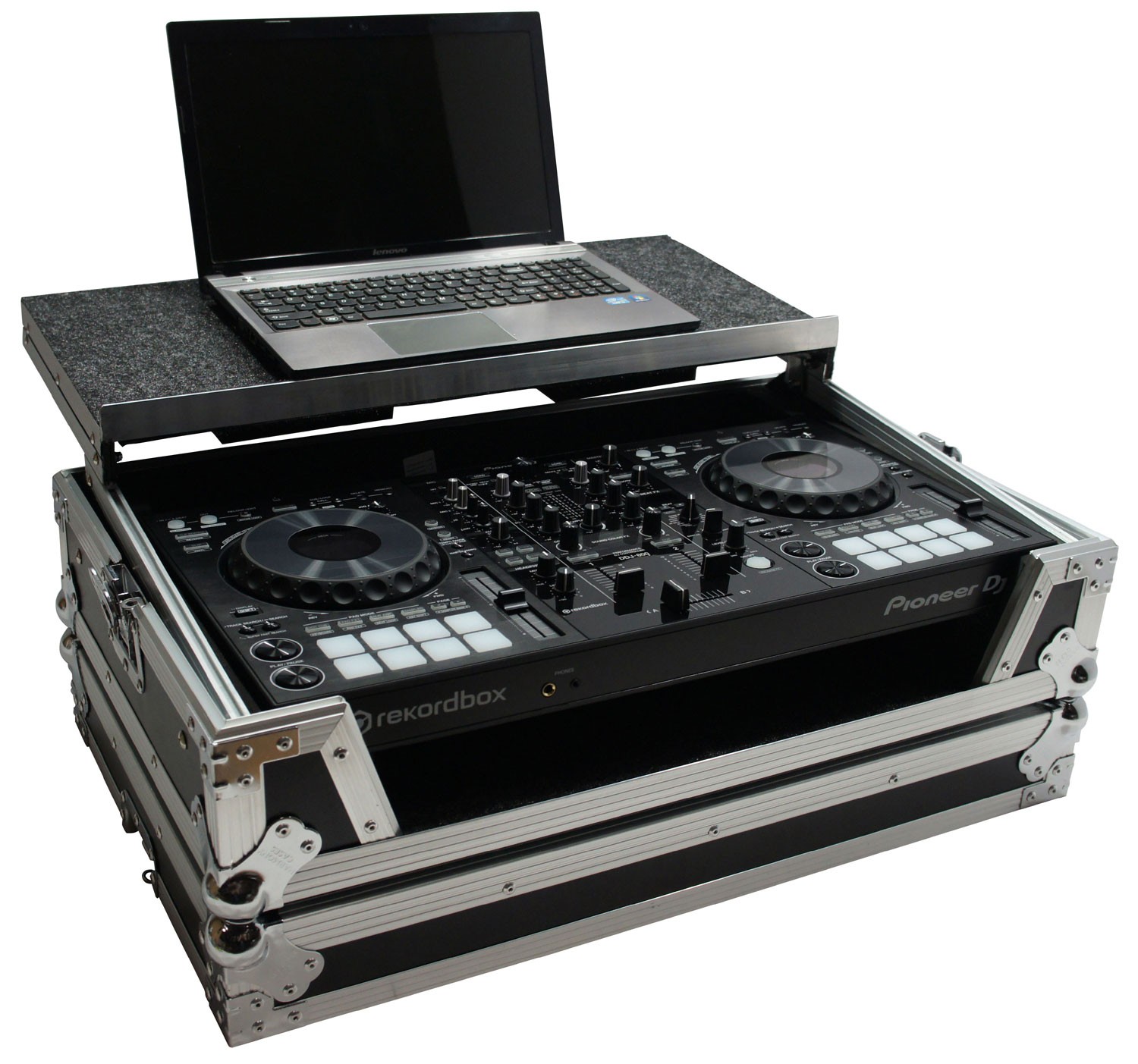 Harmony HCDDJ800WLT1U Flight Glide Laptop Stand DJ 1U Rack Case Pioneer DDJ-800