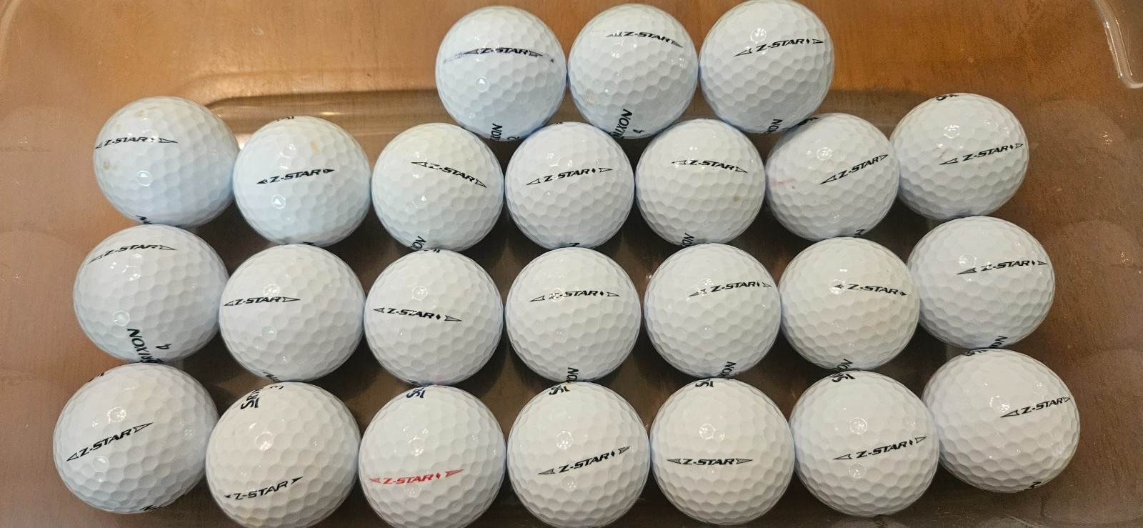 2 DZ SRIXON Z-STAR, NEAR MINT USED GOLF BALLS, HAND WASHED, WHITE