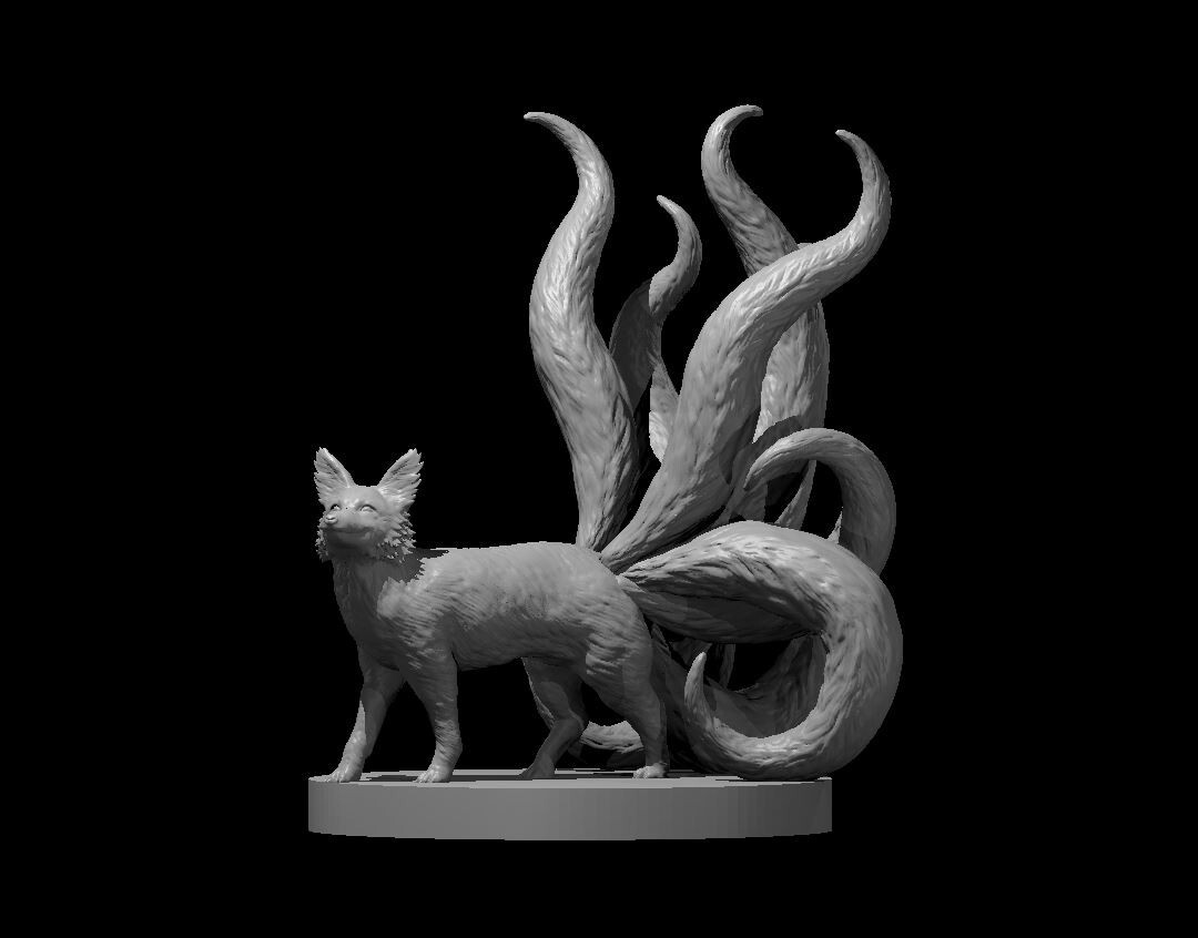 Kitsune Creature Monster Manual 28mm Scale DND D&D Wargame Tabletop Mini