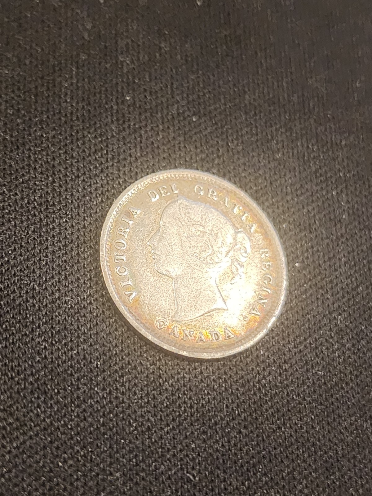 1887 Canada 5 Cents Silver Coin