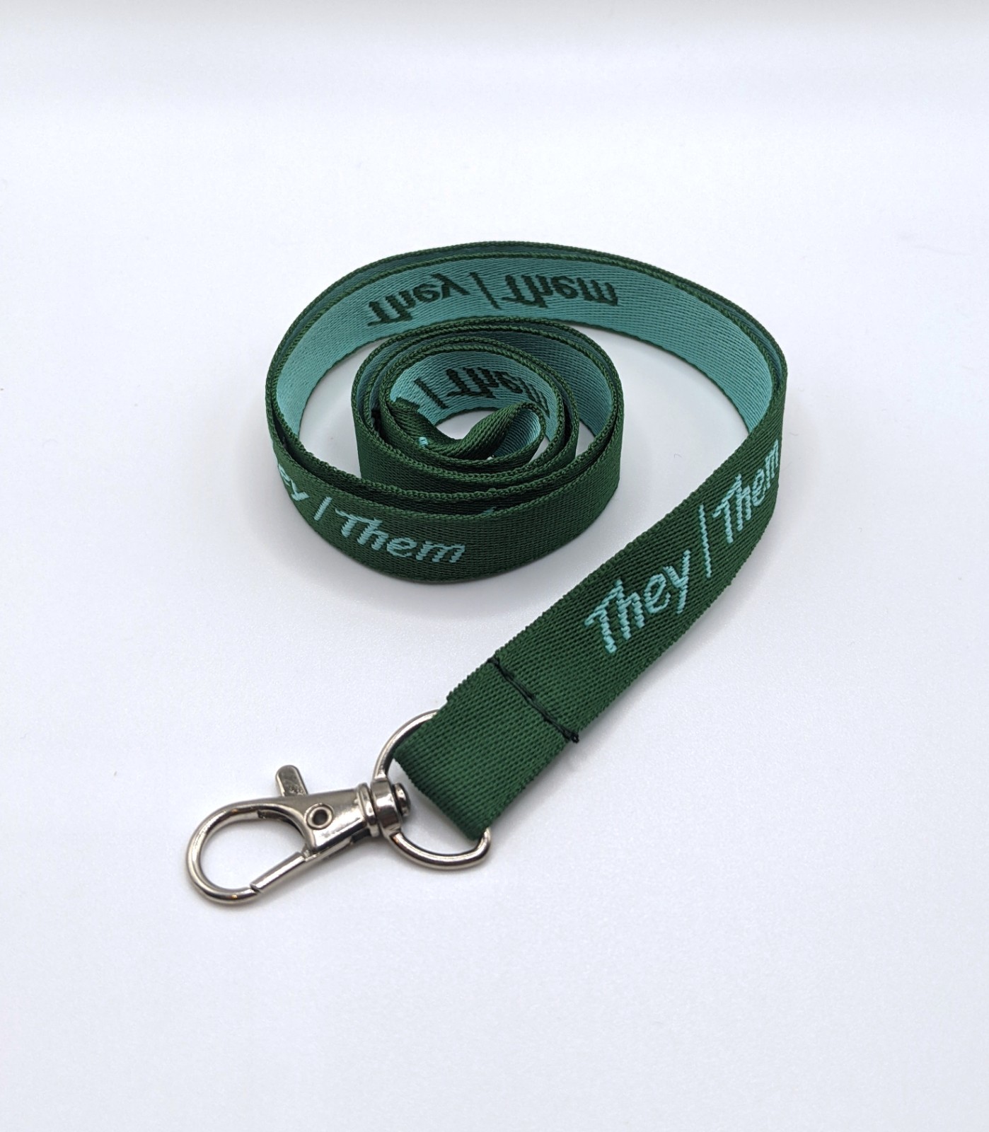 Pronoun Lanyard THEY/THEM for Work, College, School ID Card or Badge Keychain
